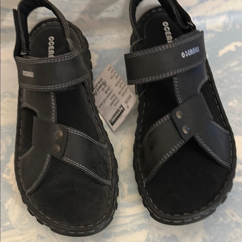Men’s Leather Oceanus Sandals NWT